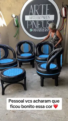 #recoclagem poltronas feitas com pneus #arte_em_pneus 