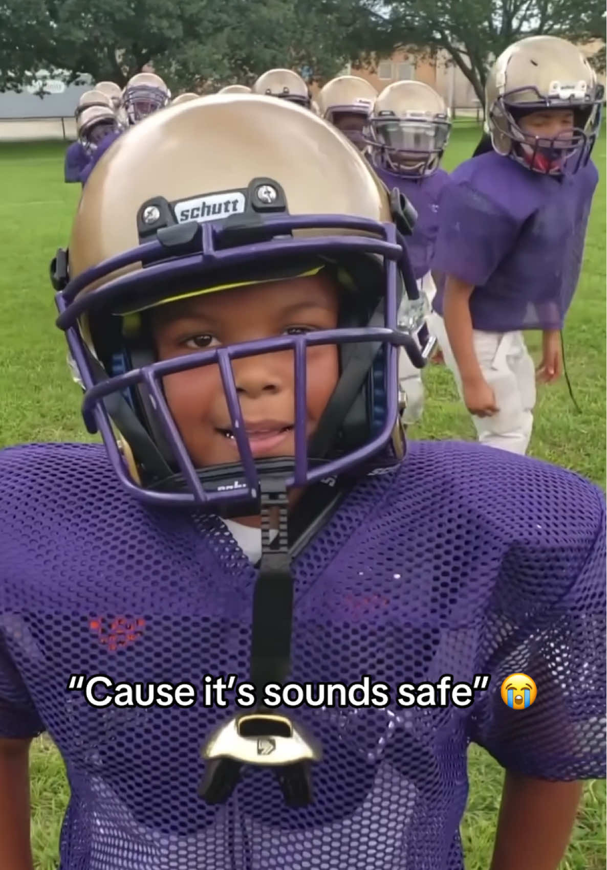 Ain’t nothing safe abt safety 😭 (via @Kadarius Zackery) #football #youthfootball #funny #safety #db 