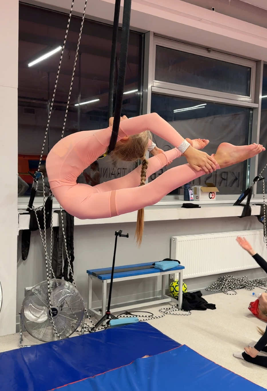 My strongest girl performs super tricks for strength and flexibility!