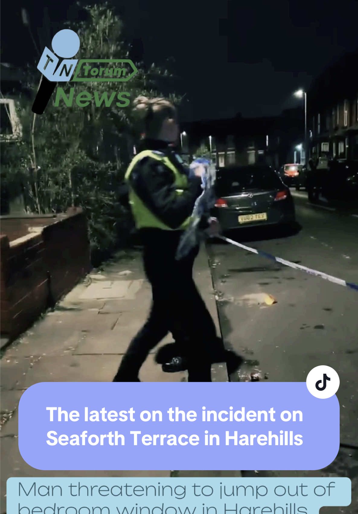 Police were called to a property in Harehills just after 10am. After almost 8 and a half hours the person who was threating to jump was caught and taken to hospital.  #fyp #news #Harehills #westyorkshire 