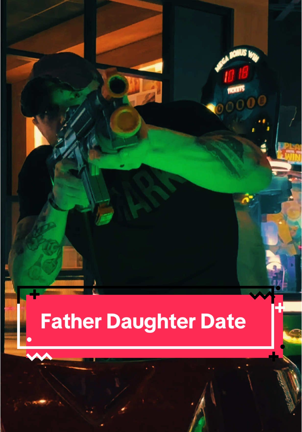 She carried me honestly 🪖🫡 #father #daughter #date #little #Love #alien #game #arcade #fun #warrior #Flashback #hope #dad #kid #gamer #arcadegames #military #fallout #aliens #memories 