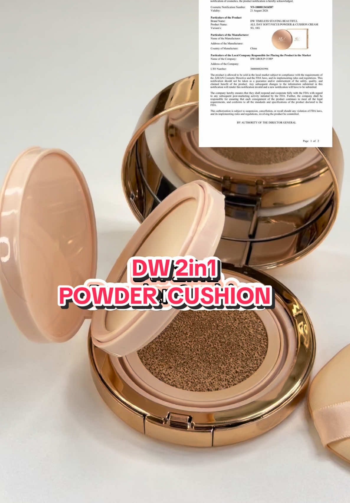Long lasting and waterproof na rin siya💯#powder #2in1cushion #waterproof 