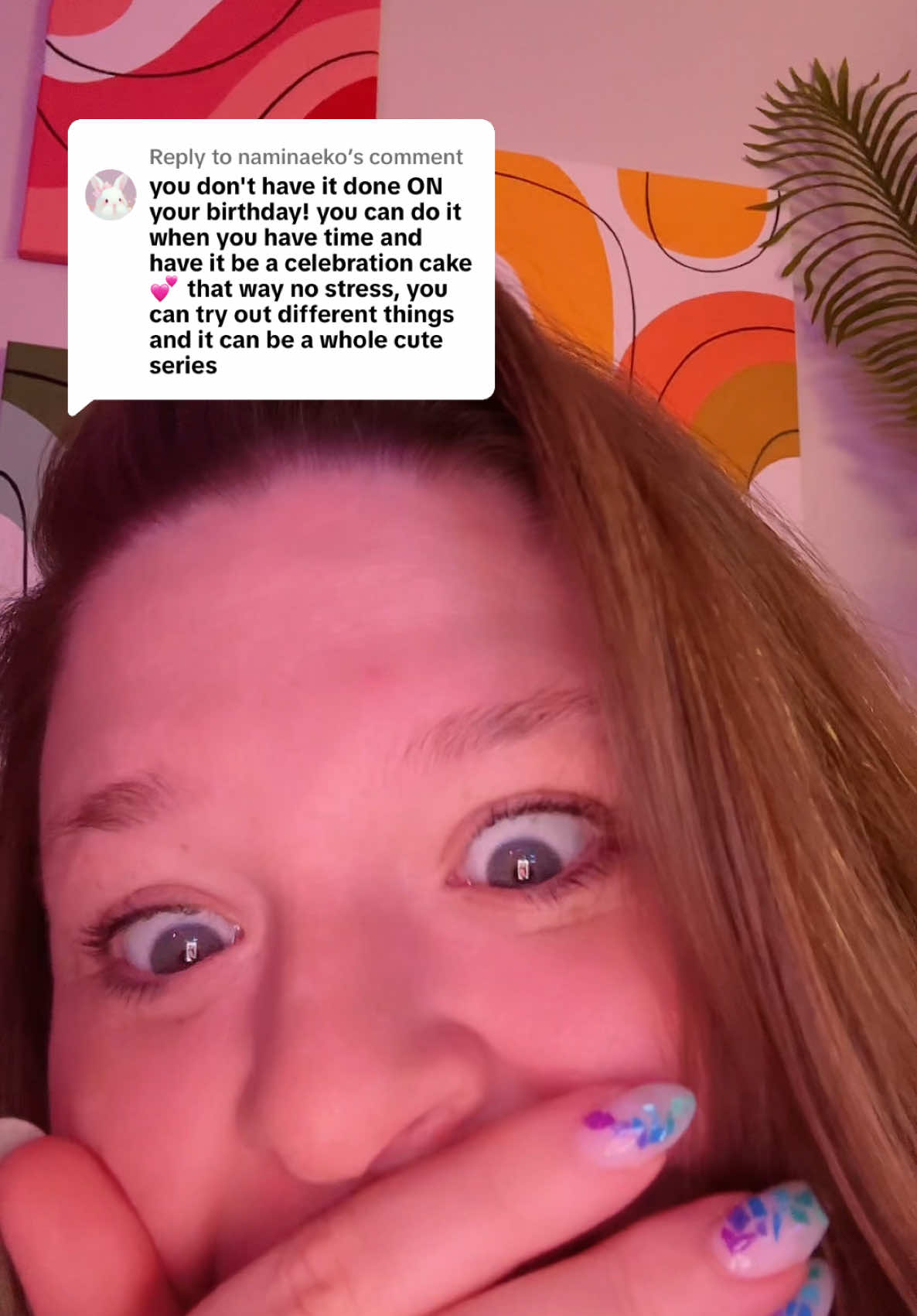 Replying to @naminaeko ✨yes! This will be a celebratory cake no matter what!✨ #zenspiredesigns #mosaiccake #mosaicart 