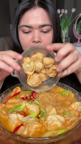 Pangsit soun kuah keju nyai mercon enak dah @NYAI MERCON #fyp #mukbang 