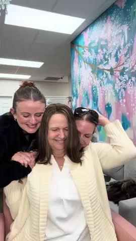 Kathy has the sweetest sister and daughter supporting her.  She’s been fighting for 5 years and she’s a Warrior!!  💗Please pray for Kathy! #fyp #georgiahairsolutions #confidence #digthewig #georgiahair #pray #cancer #wig 