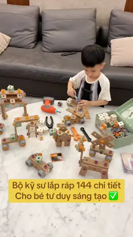 Đồ chơi kỹ sư lắp ráp 144 chi tiết cho bé tư duy sáng tạo #xuhuongtiktok #fpyシ #dochoi #dochoithongminh #dochoituduy 