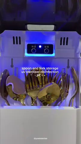 Disinfectant cabinet #spoonfork #spoon #fork #kitchen #kitchenorganizer #organizer 