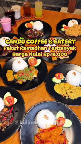 Ini nih cafe dengan menu paket ramadhan terbanyak, ada 11 menu paket, harga paketnya mulai dari Rp 16.000 @candu baru selesai renovasi, ada area tambahan di taman belakang, tempatnya jadi makin luas, bisa untuk ramean Dengan nambah Rp 10.000 udah bisa cobain menu spesial ramadhan nya nih CANDU COFFEE & EATERY ⏰15.00-24.00 📍Jl. Surabaya, Batin Tikal, patokannya nyebrang aja masuk dijalan pertigaan didepan Indomaret Alun-Alun, sederetan Penyet Lapangan Merdeka Pangkalpinang #kulinerbangka #bangka #pangkalpinang #puasa #bukber #iftar #cafepangkalpinang 