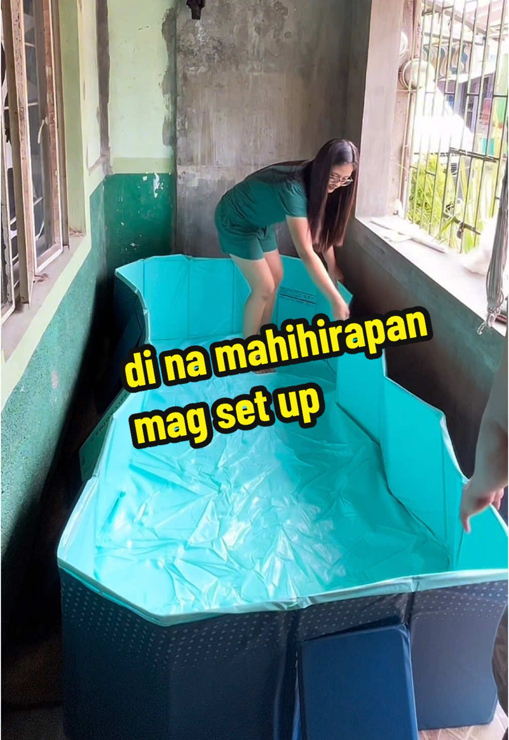 Di na mahihirapan magpahangin nito. #swimmingpool #foldable #beattheheat #swimming #portableswimmingpool #foldablepool #Summer #fyp 
