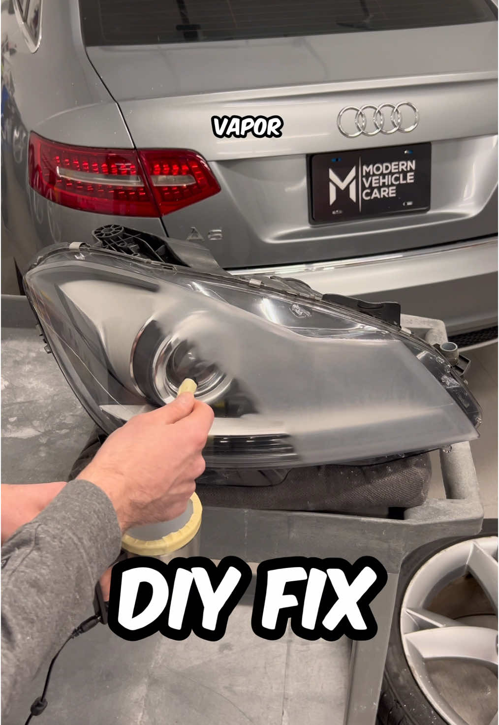 Easy fix for hazy headlights #cars #detailing #fix #repair #shorts #restoration #car #DIY #auto #clean #restore #work #ceramic #tips #fy #fyp #wow #perfect #top #best #video #videos #viral #viralvideo #cartok #trendingvideo #trending #explore #explorepage #audi #benz 