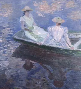 Monet, one the boat. Moonlit romance on the water 💖 #MonetArt #claudemonet #monet #ontheboat #clairdelune #debussy #impressionism #art #music #romance #moonlight #couple #aesthetic #tiktokart #fyp