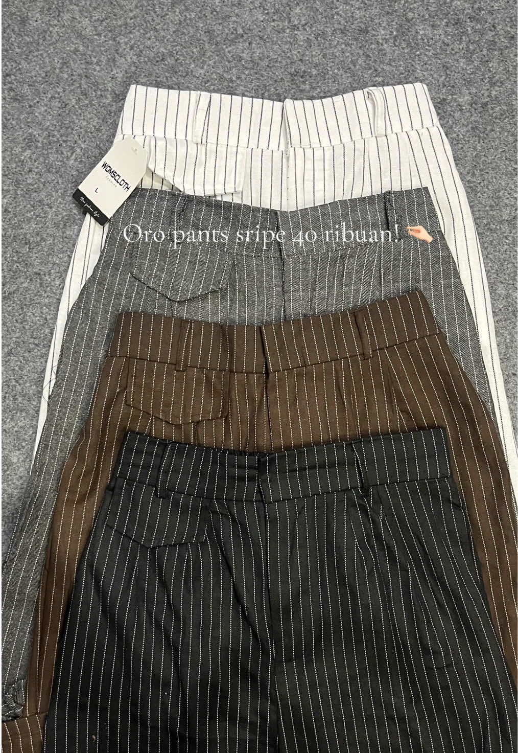 oro pants stripe cuma 40 ribuan! #celanahighwaist #stripepants #celanamurah #racuntiktok #rekomendasi #outfit #fyp #fypシ゚ #foryou #foryoupage #4u 