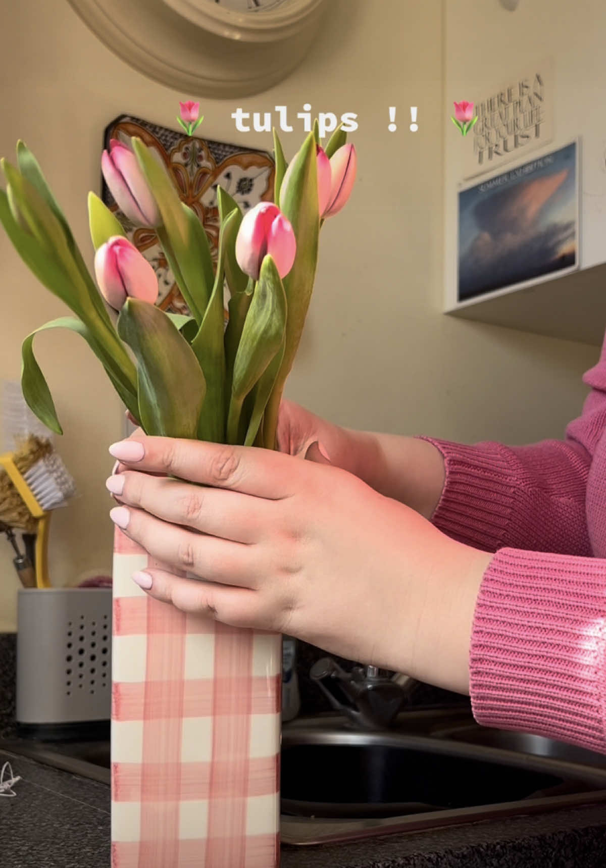 prepare more tulips with me!! this time with a lil cat friend 🫶💋💐 #asmr #springflowers #tulips #spring #CapCut