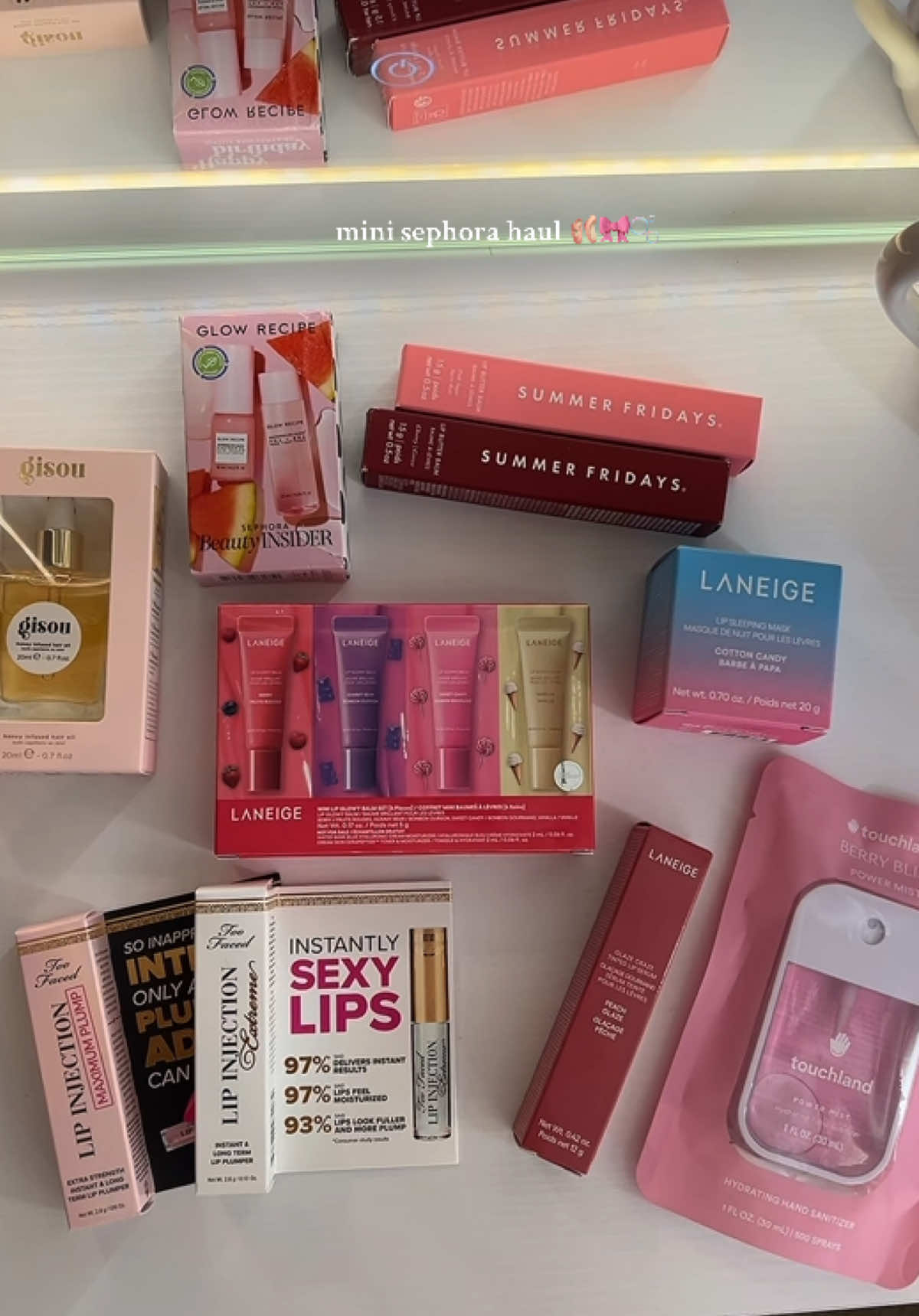 Some newbies and some of my favs💝 let me know your thoughts on these 🫶🏼🫶🏼 #sephora #sephorahaul #girlcontent #girlythings 