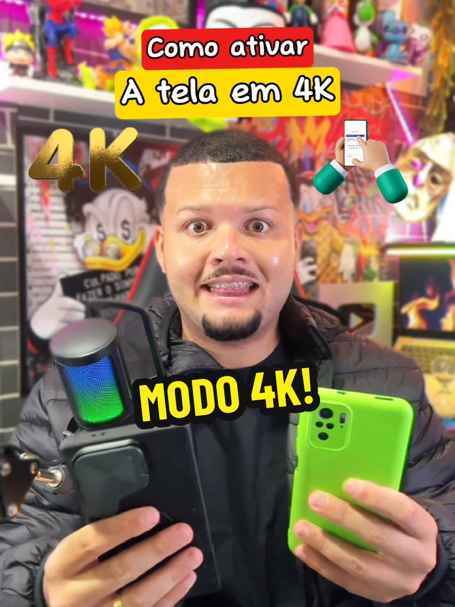 Como deixar a tela do celular em resolução 4K #dicasdecelular #tela #celular #dicas #truques #android #iphone #tutorial #smartphone #tecnologia 