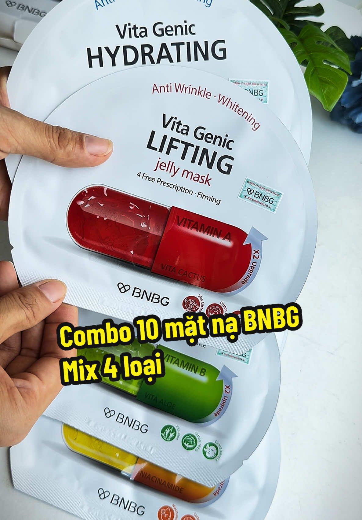 Mặt nạ BNBG Vita Genic Jelly Mask 30g hộp 10 miếng chăm sóc da mặt #matna #matnabnbgchinhhang 