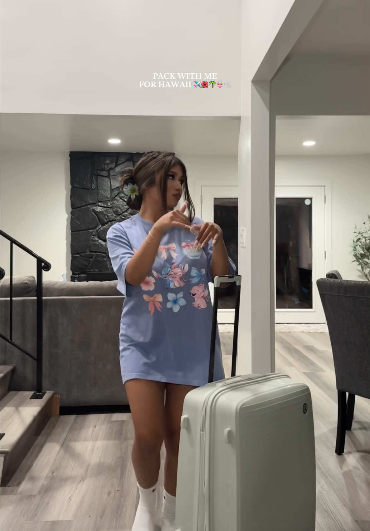 everything i packed for Hawaii 🥹✈️💗🌺🌴👙🫧 STITCH TEE: @Shirtseverafter 💙 #foryou #foryourpage #momtok #momsoftikok #vacation #hawaiitiktok #packwithme #packwithmeforvacation #packwithmeforhawaii #hawaiioutfits #hawaiifitinspo #hawaiifashion #trending #viral 