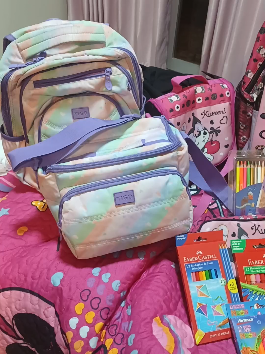 Un día estaba alistando la maleta para el parto. Hoy estoy alistando sus útiles para su último año de inicial.