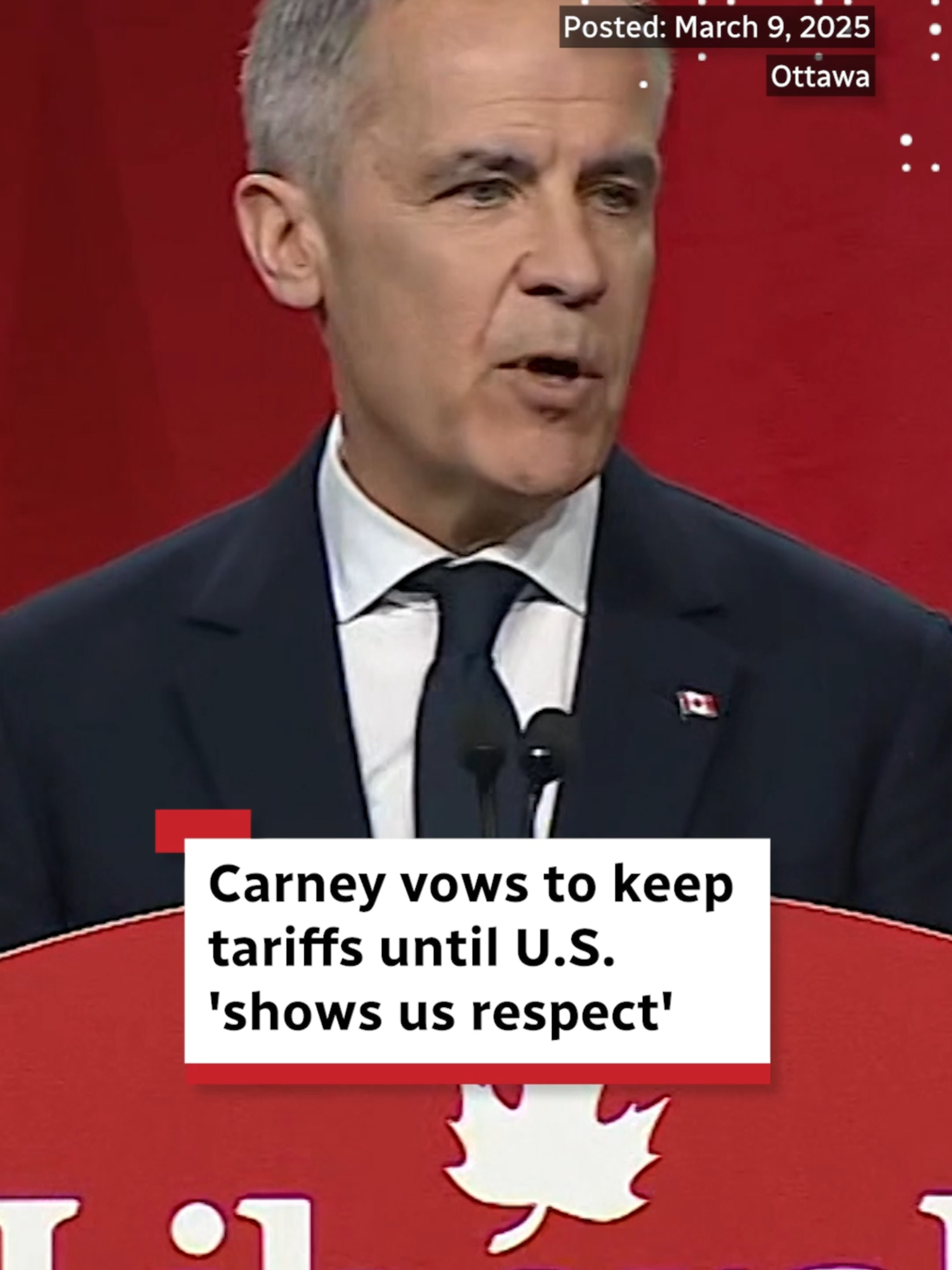 Mark Carney said his government would not back down on the retaliatory tariffs that Prime Minister Justin Trudeau imposed on the U.S. as part of an ongoing trade war with the country. #Canada #TradeWar #Tariff #CBCNews