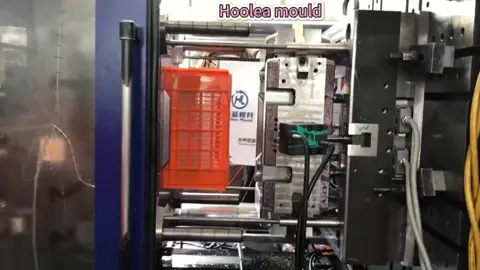 Plastic injection crate mould test video , whatsapp/wechat:+86-15167681570