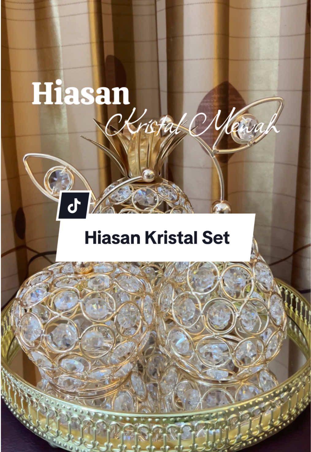 Aduh.. cantik banget bundaaa cocok buat hiasan/pajangan di meja atau lemari, harga promo buruan cekout🥰 #hiasankristal #ornamenkristal #pajangankristal #hiasanmewah 