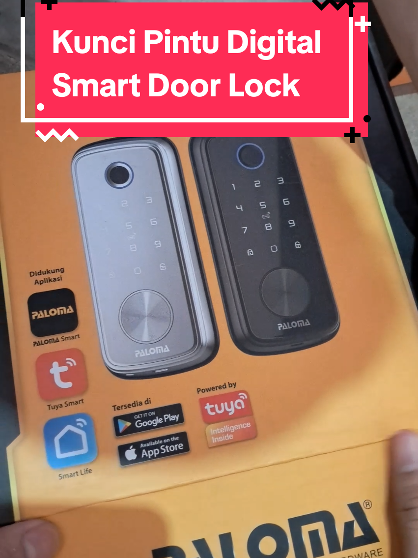 PALOMA Smart Lock Kunci Pintu Digital Deadbolt Smart Door Lock Smart Home Kunci Pintar Dead Bolt Grendel Slot Tuya WiFi Silver White Black Putih Hitam DLP 415B DLP 415S #paloma #kunci #pintu #smartdoorlock #grendel 