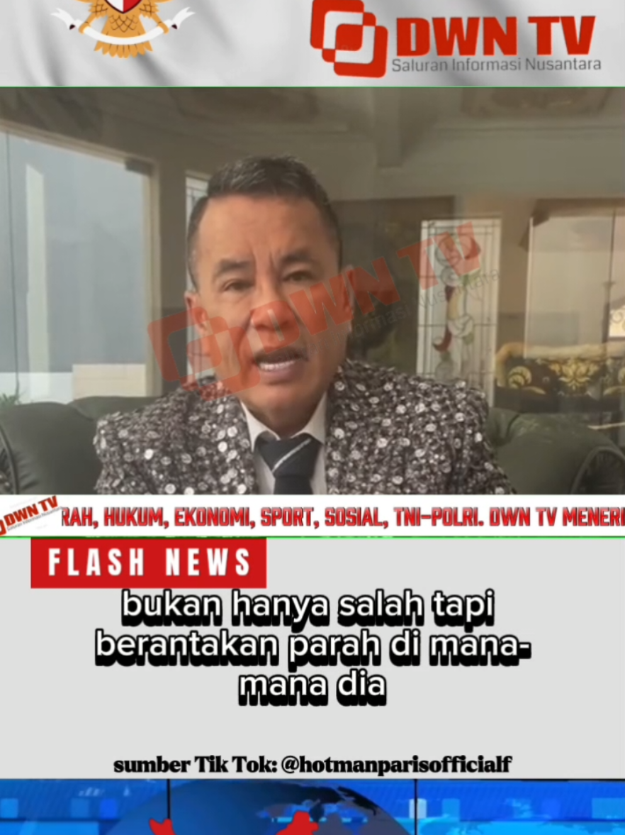 Hotman Paris Hutapea Singgung Pengacara Sultan Uranium membacakan surat dalam bahasa Inggris yang berantakan, kira-kira itu siapa ya..? @Sorotan #CapCut #fypシ゚viral #fypage #beritatiktok #hotmanparis #dwntv 
