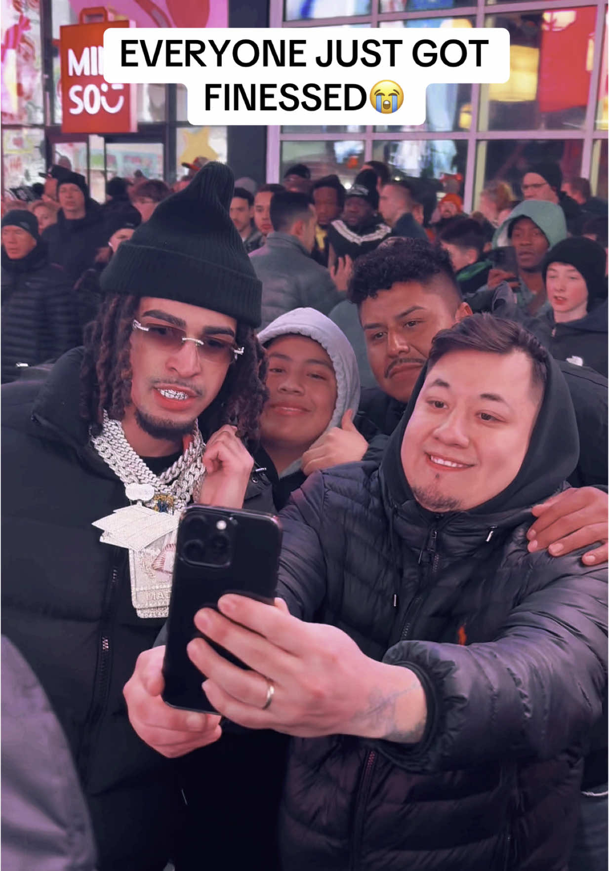 punchmade dev finesses time square..😭 #punchmadedev #newyork 