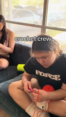 Movie night turned crochet night—didn’t expect the whole crew to join in! 🧶🎬❤️#crochetersoftiktok #homeschoolersoftiktok #homeschoolers#craftymoms #myweekend#familytime