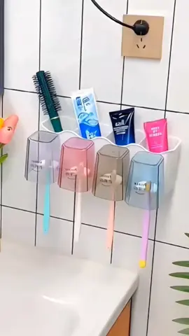 giá treo bàn chải, nhả kem đánh răng tự động#kedebanchaikemdanhrang #dodungnhabep #giadungtienich #giadungthongminh #xuhuongtiktok 