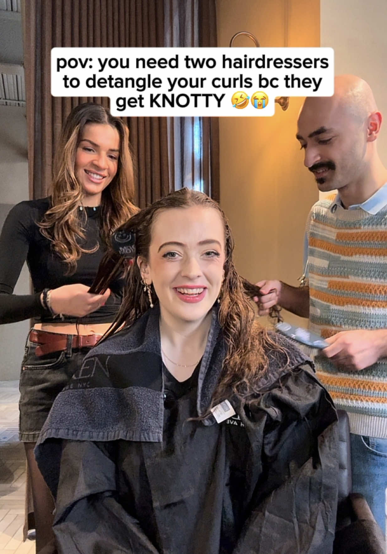 The life of a very knotty curly girl 🥲😂  Thank you @RedkenUKI @Larry King Haircare for taking so much time and effort on my hair 🩷🥰 you’re the best  Also both these stylists were the nicest people ever, I’d tag them if I could find them but literal 10/10’s  #curlyhair #curlyhairtips #3acurls #curlygirl #curlyhairroutine #curls #curly #curlscurlscurls #curlyhaircare #washday #curldefinition 