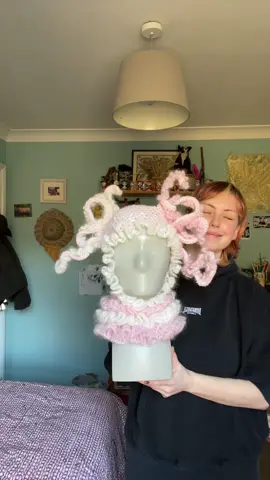 Balaclava #006 (Barbie balaclava!) - June 2023 - made from what I think is an acrylic anddd mohair!