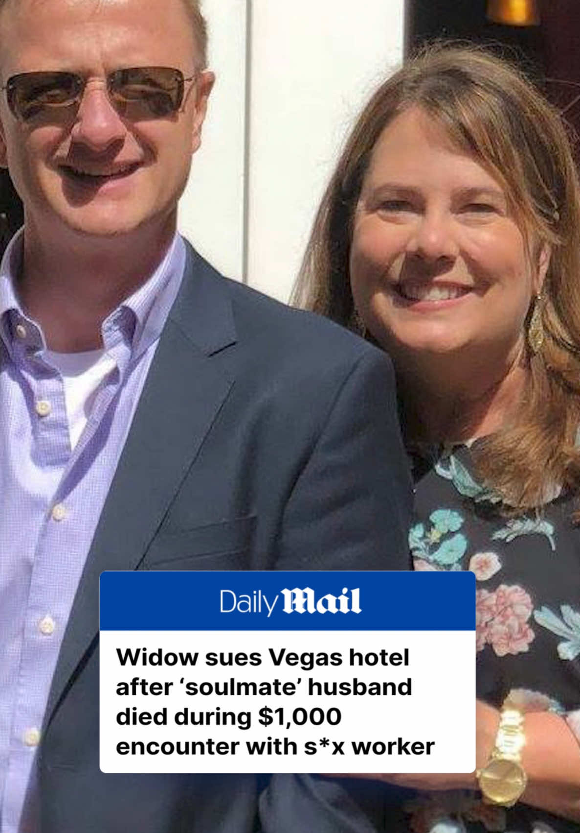 A distraught widow is suing a famous Las Vegas hotel after her husband died there during a $1,000 encounter with a pr*stitute. Jennifer Jacoby has filed a lawsuit against the Palazzo owners after husband Jeff Jacobs, 55, died of a f*ntanyl overdose during a stay there in March 2023. Jeff, who had three children with Jennifer, traveled from his home in Colorado to Vegas for a work conference when he met s*x worker Cheylee Kessee at the hotel bar at 1am. Kessee, working with a pimp named Kashon Glass, was seen walking around the resort's casino floor with Jeff for 40 minutes. The pair then headed to a cashier's cage, where Jeff withdrew $1,000, per the lawsuit. Glass followed behind. Jeff and Kessee went up to his hotel room, with Kessee seen emerging just eight minutes later. Jennifer, who described Jeff as her 'soulmate' and 'twin flame' in his obituary, grew worried when she hadn't heard from her husband. She contacted the hotel several hours later for a welfare check because he had not responded to her messages. Hotel staff found Jacoby unresponsive and 'slumped on the bathroom floor.' He'd died of a f*ntanyl overdose and been robbed by Kessee. Jennifer and her daughters have now sued the Palazzo's owners Venetian Casino Resort LLC and claim they're partly to blame for Jeff's death. Read the full story on DailyMail.com. Link in bio.  #news #crime #truecrime #vegas 