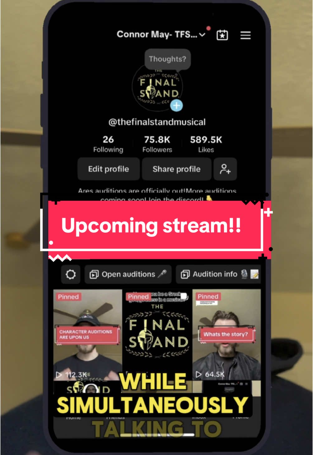 Replying to @Nico (Apollo's Version) we also have a special goal for this live stream… yall remember that Spartan helmet I have?…😏#thefinalstandmusical #musical #epicthemusical #hamilton #fypシ #viral #assassinscreed #gaming #tiktoklive 