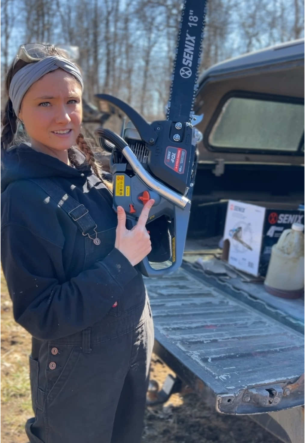 How do you think this will go?  #chainsawjenna #chainsaw #saw #woodworking #woodwork #bluecollar 