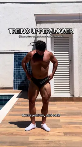 Esses é exemplo de treinos UPPER/LOWER que você pode fazer.  Um dia de UPPER é mais focado em peito e costas. O outro dia em peito e ombros. Os dois LOWER são completos, sem ênfase específica. GOSTOU DO CONTEÚDO? Me siga para mais sobre dieta e treino! #academia #gym #dicasacademia #dicasfit #upperbodyworkout #lowerbodyworkout #upperlowersplit #GymTok #fyp #fypシ゚ #bodybuilding 