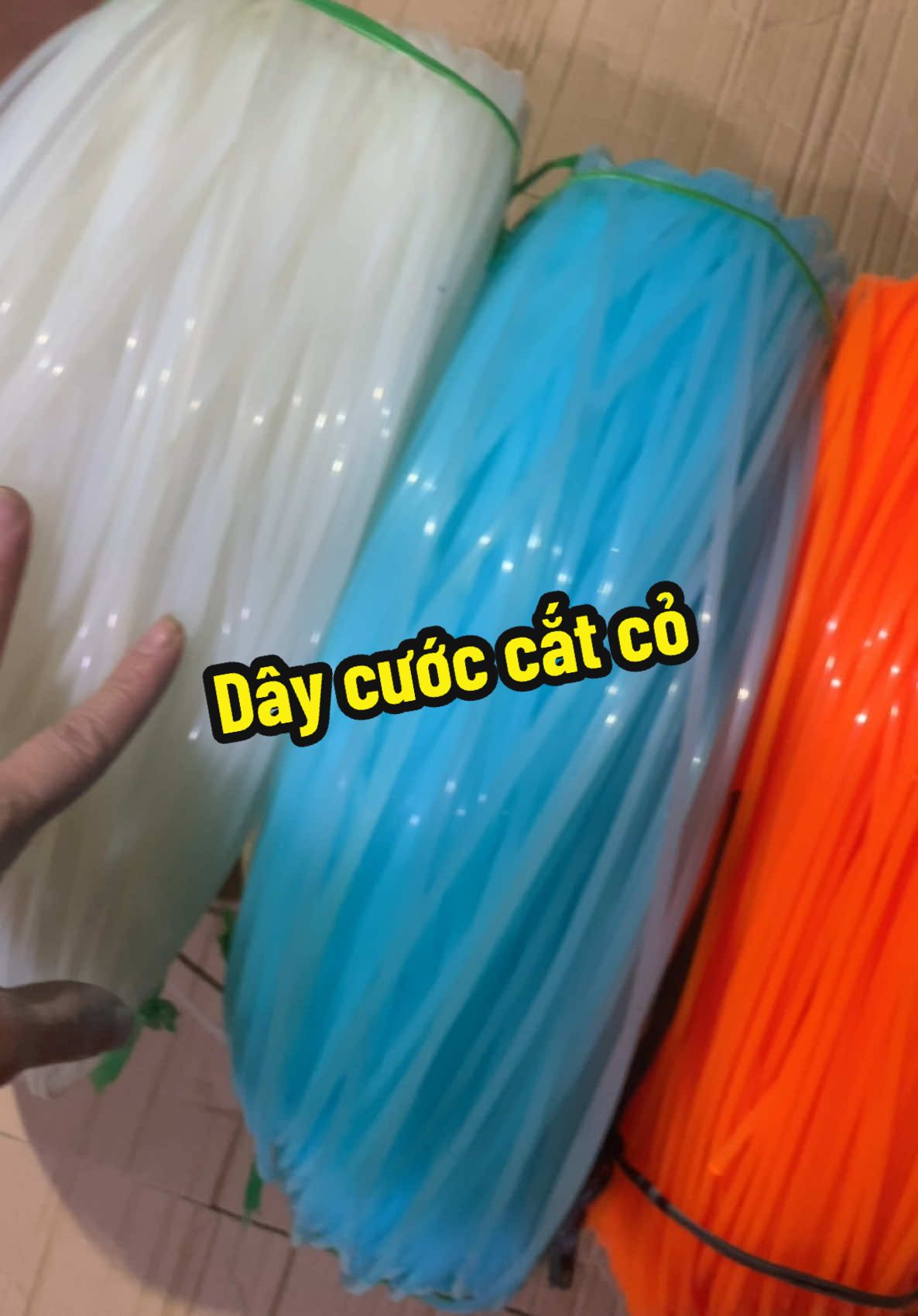 Dây cước cắt cỏ siêu zai. Dây tròn vuông. Cỡ 3.5 li và 4.0 li 