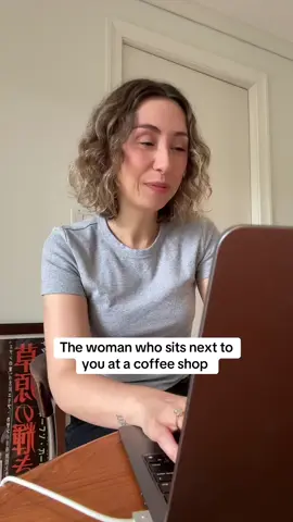 She’s writing a screenplay. 