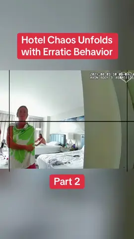 Hotel Chaos Unfolds with Erratic Behavior Part 2  #cops #copsoftiktok #police #policeofficer #bodycam #crime #truecrime #truestory #foryou #fyp
