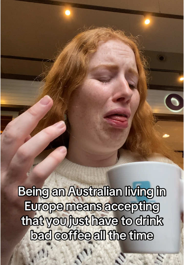 I miss Australian coffees 😢 You’re joking yourself if you think coffee in Europe is good #coffee #australia #europe #aussieineurope #livingineurope #badcoffee #overseas 