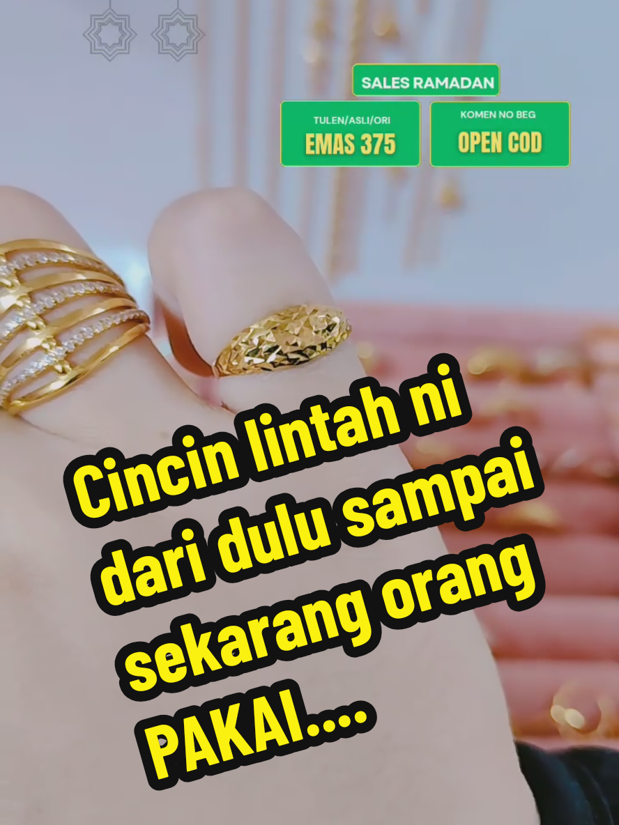 siapa je yang tak kena design cincin lintah, beli emas 375 je senang mampu milik dan pakai 😘 #einazgold #syurgasetiapwanita #emasoriginal375 #emas375 #emastulen #emasasli #375gold #cincinlintah 