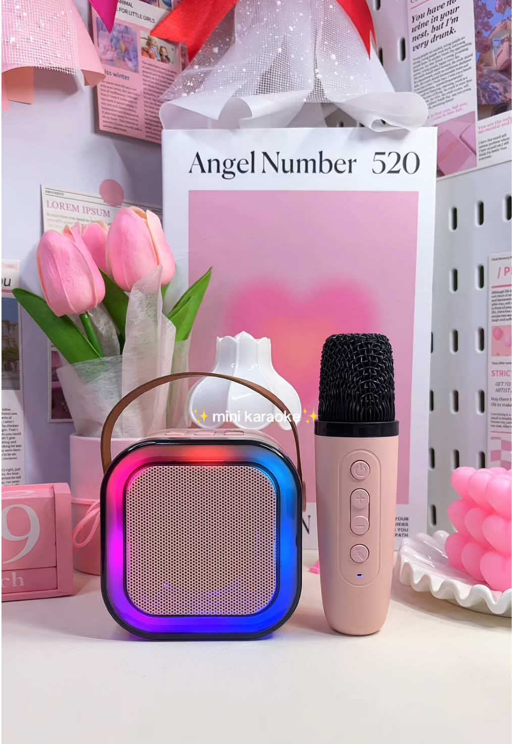 Mini Portable Karaoke Bluetooth Speaker with Microphone✨  #karaoke #speaker #karaokespeaker #tiktokfinds #affordable #foryou #fyp 