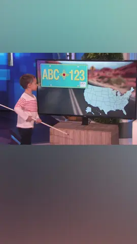 Nate Seltzer showed me his new license plate knowledge #theellenshow #nateseltzer #kidexpert #throwback 