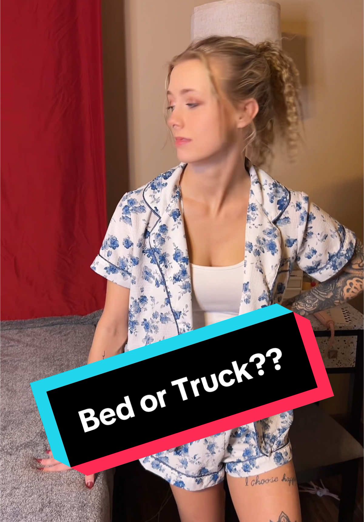 The truck is a better idea..right?😅 #layknanderic #overreacting #relatable #couple 