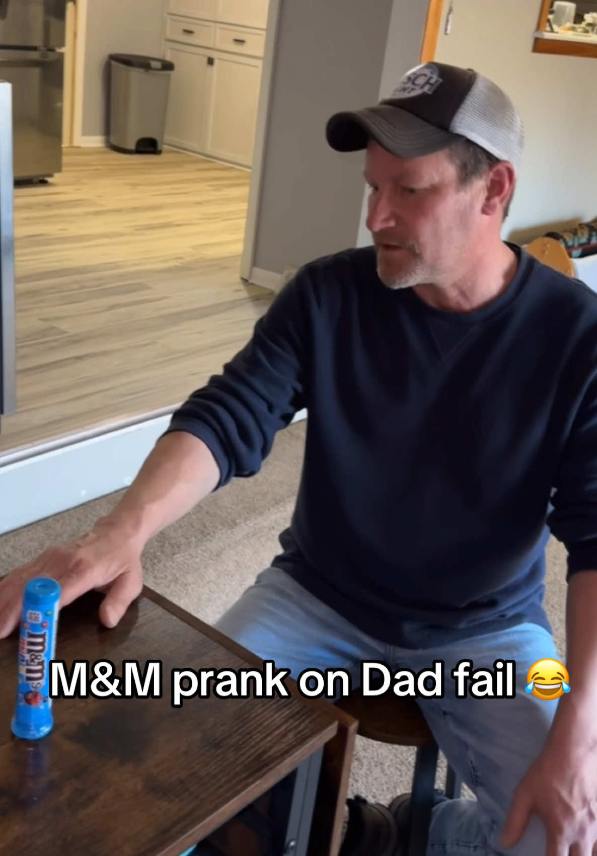 M&M prank on Dad fail. #dad #prank #fail #reaction #comedy #funny #family #drama #husbandwife #marriage #relationships #marriage #dadlife #dadsbelike #dadjokes #dadsoftiktok #foryou #fyp #trend #trending #this #original 