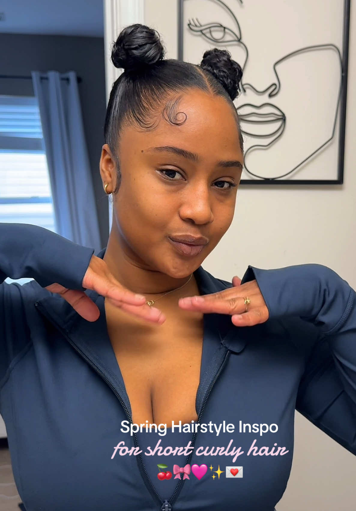 Mini Space Buns🎀| Haven’t done a hair tutorial in a while so good to be back! #arilabaddie #springhairstyles #blackgirlhairstyles