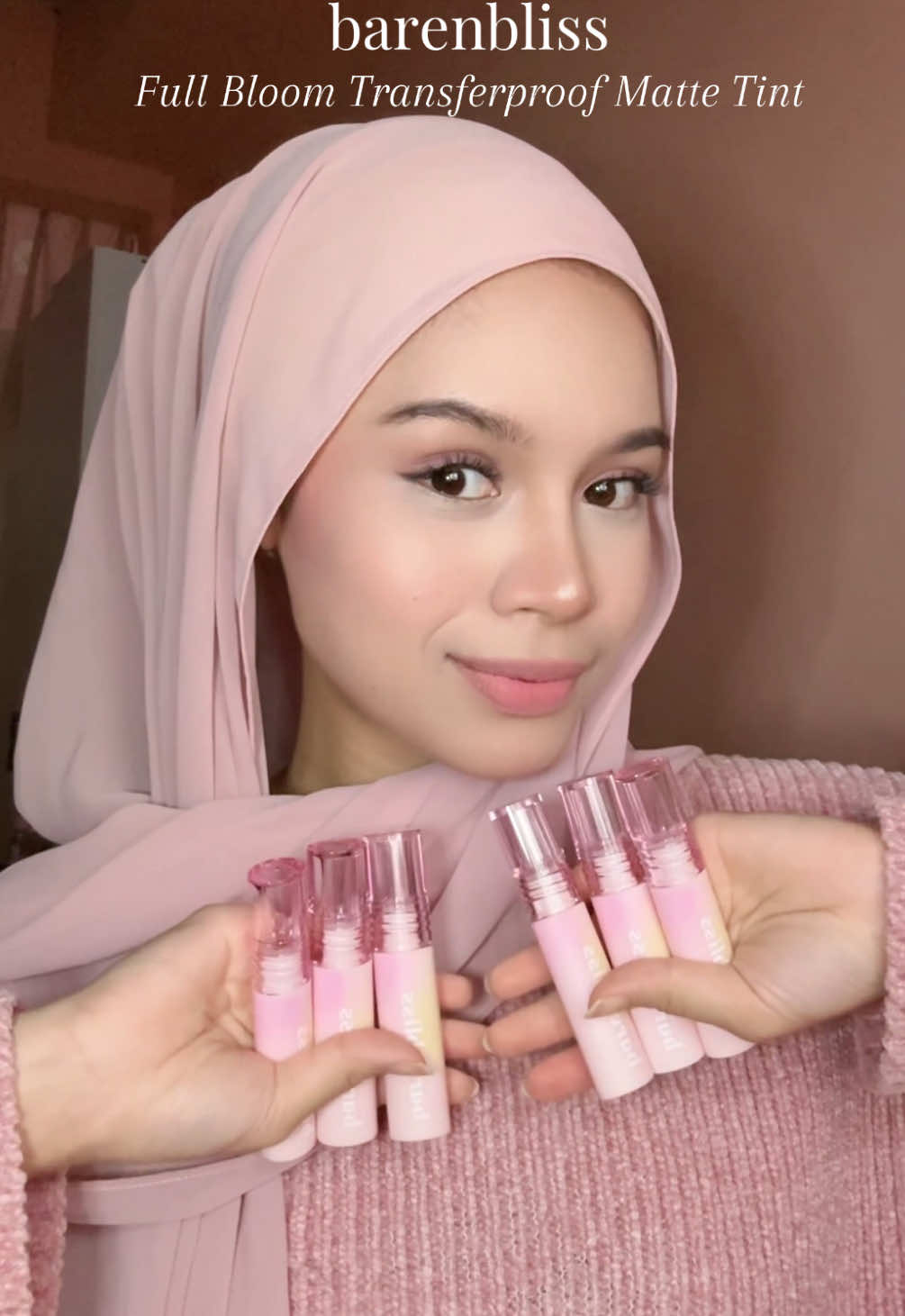 currently obsessed with this Full Bloom Transferproof Matte Tint from @barenbliss_my 💖  #barenbliss #mybarenbliss #mybnb #bnbliptint #fullbloomtransferprooftint #liptint #fyp 