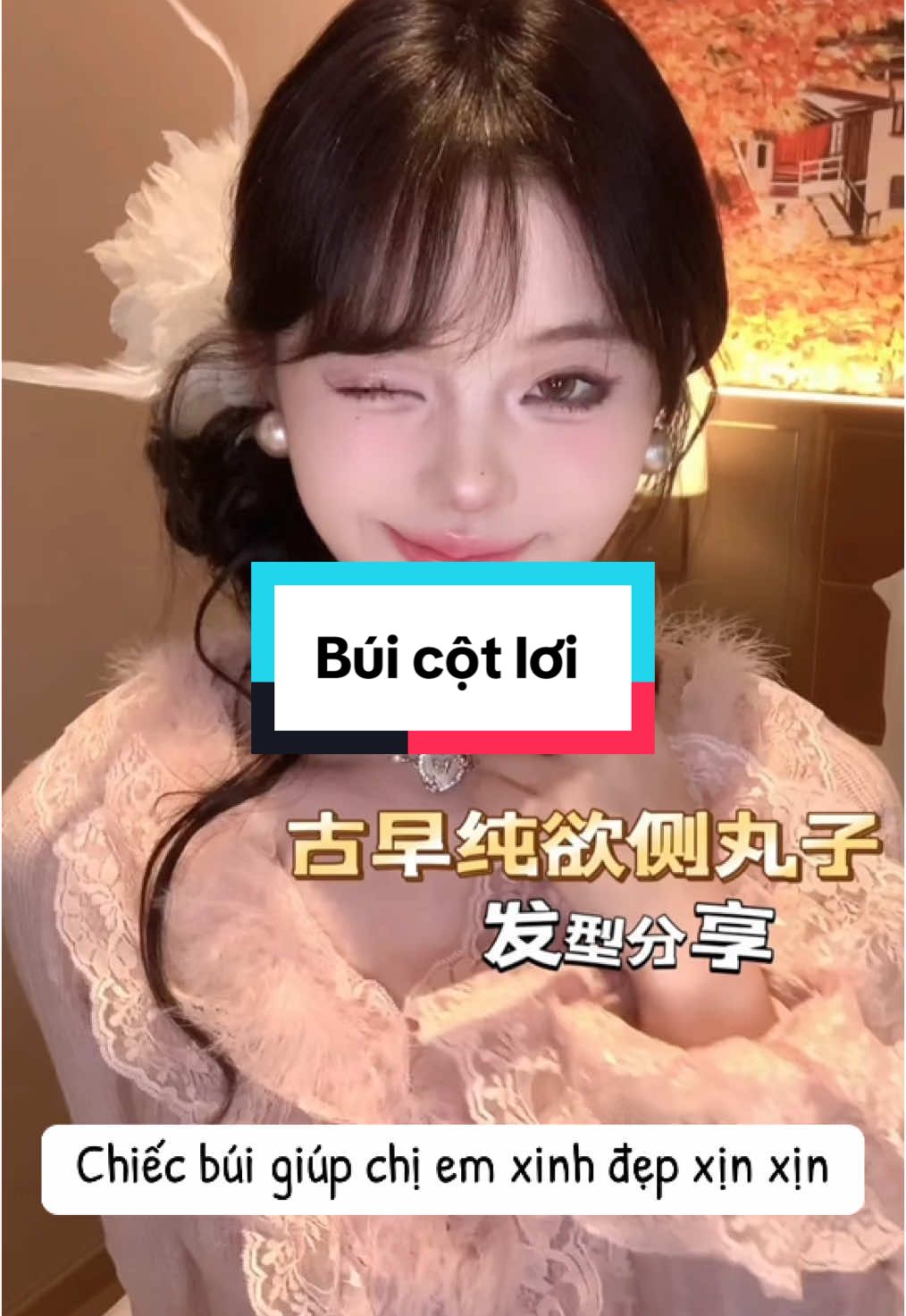 Chiếc búi giúp chị em xinh đẹp xịn xịn #tocgia #toc #tocxinh #tocbui 