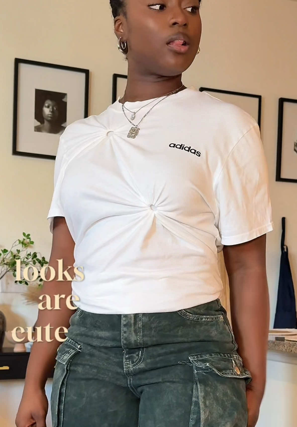 Who knew a simple tee could do this? 👀✨ Lately, I’ve been cutting back on spending and challenging myself to get more creative with what I already own. And honestly? It’s been so fun. There are infinite ways to style a single piece—you just have to play around and see what works! This little hoop trick took my basic t-shirt to the next level, and now I’m looking at my whole wardrobe differently. Who’s ready to start shopping their closet with me? Drop a 🔄 below if you’re down! Are you trying this? #stylehack #StreetStyle #streetwearstyle #streetwear #modestfashion #modestoutfits #christiantok 