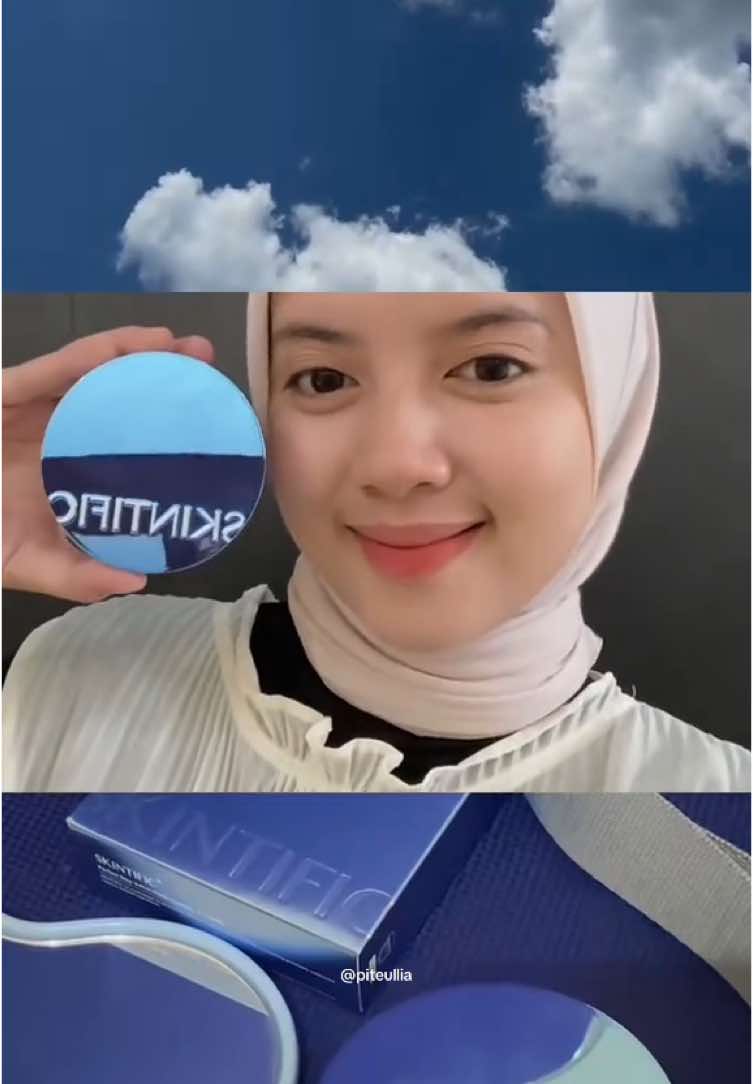 prettiest cutest blue cushion fooo oily skin 💙⋆˙⟡  #skintific #perfectstaymattecushion #oilyskin #cushionviral #skintificcushion 